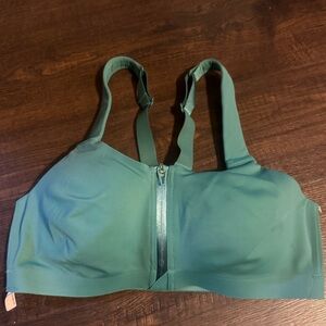 Victoria’s Secret  Green Front Zip Sports Bra size 34D